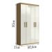Armario Multiuso Duplo 4 Portas 2000194 Atacama Off White ARMoveis