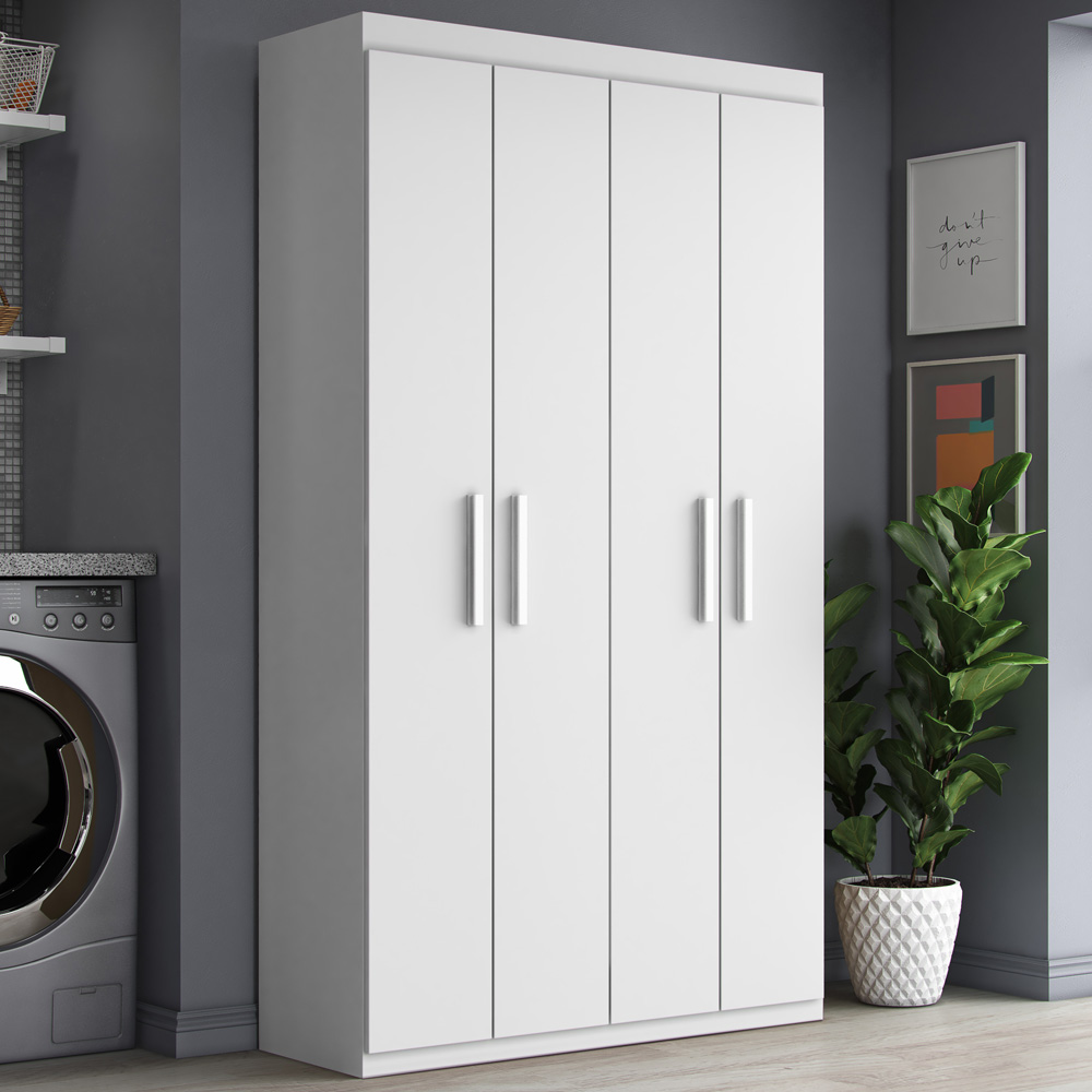 Armario Multiuso Duplo 4 Portas 2000194 Branco Brilho ARMoveis