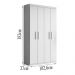 Armario Multiuso Duplo 4 Portas 2000194 Branco Brilho ARMoveis