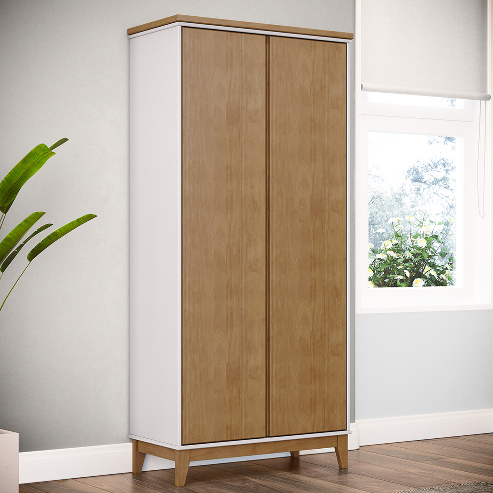 Armario Organizador 2 Pt MDF 179x83 cm 2812 Off White Freijo Milani Store