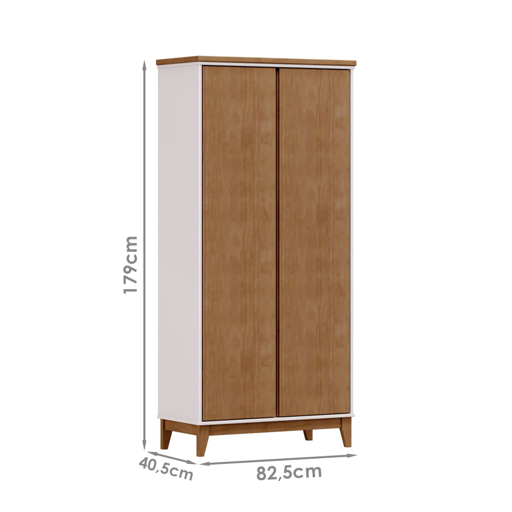 Armario Organizador 2 Pt MDF 179x83 cm 2812 Off White Freijo Milani Store