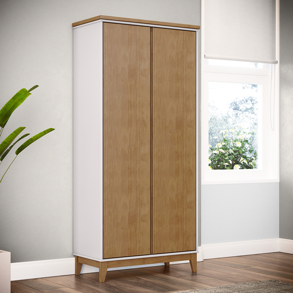 Armario Organizador 2 Pt MDF 179x83 cm 2812 Off White Freijo Milani Store