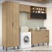 Armario Paneleiro 2 Portas MDF 70 cm Tosc PTO03 Freijo Freijo MXM
