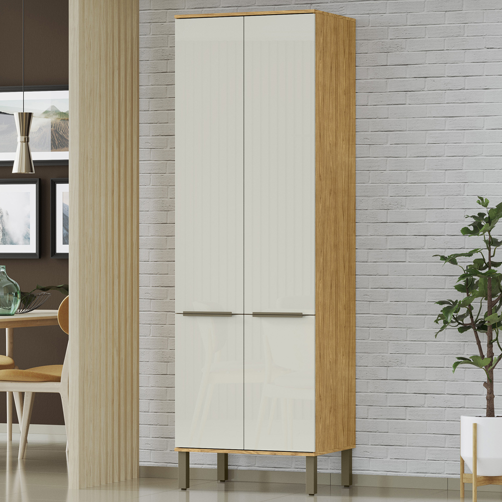 Armario Paneleiro 4 PT 70 cm Vera PVE02 Marrocos Off White MXM