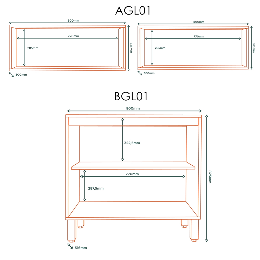 Armarios Lavanderia 3 Modulos 160 cm GLOR Branco Neve MXM