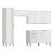 Armarios Lavanderia 4 Modulos 249 cm GLOR Branco Neve MXM