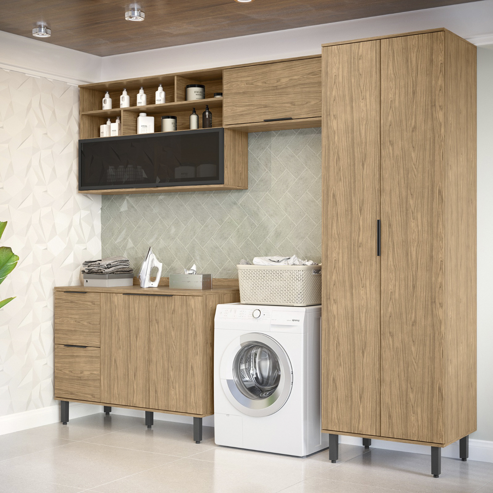 Armarios Lavanderia 4 Modulos MDF 270 cm Tosc Freijo Freijo MXM
