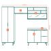 Armarios Lavanderia 4 Modulos MDF 270 cm Tosc Freijo Freijo MXM
