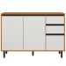 Balcão Com Tampo 3P 2G 120 cm 12640 Raven Freijo Off White PLN
