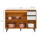 Balcão Com Tampo 3P 2G 120 cm 12640 Raven Freijo Off White PLN