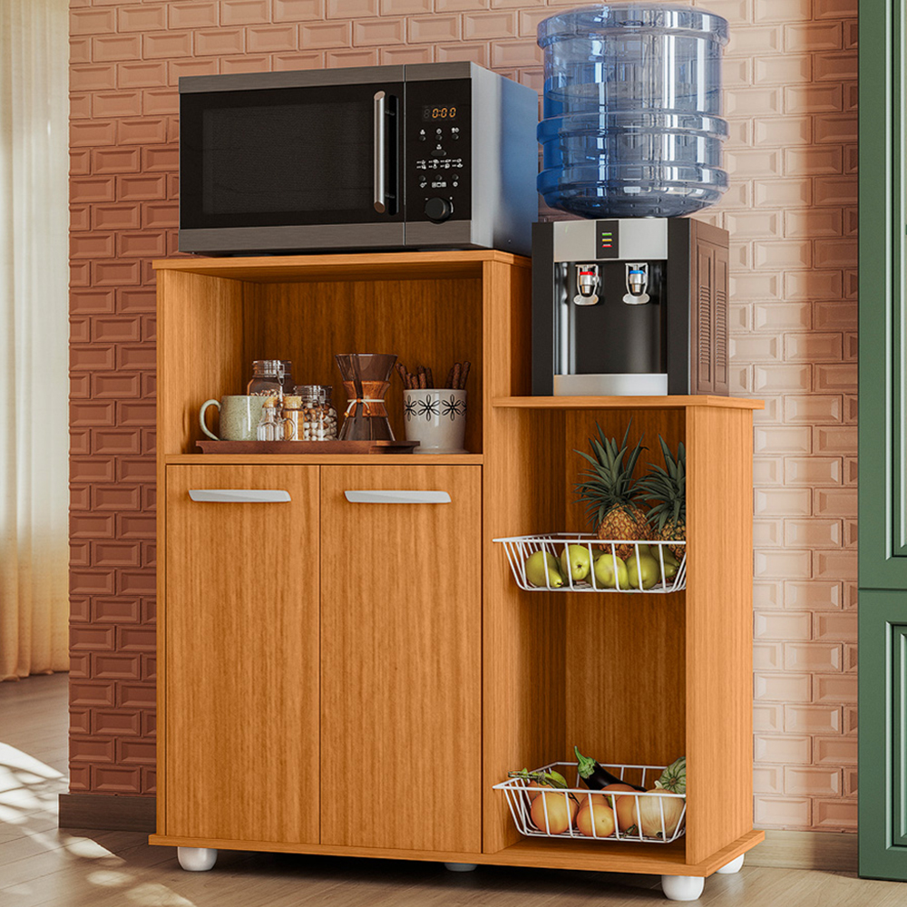 Balcão Fruteira Para Cozinha 2 Portas 91 cm Solle Freijo PLN