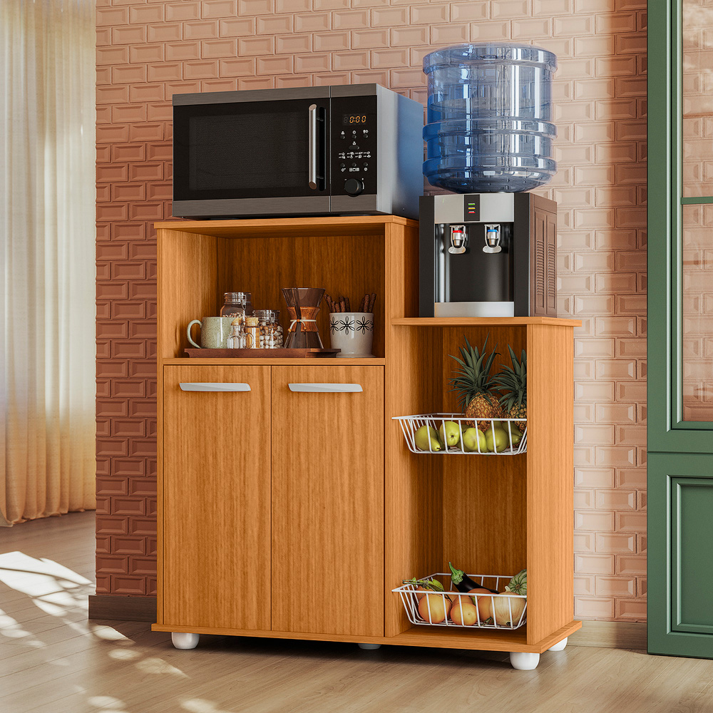 Balcão Fruteira Para Cozinha 2 Portas 91 cm Solle Freijo PLN