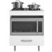Balcão Para Cooktop  1 Gaveta 72 cm Alec Branco PLN