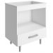 Balcão Para Cooktop  1 Gaveta 72 cm Alec Branco PLN