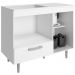 Balcão Para Cooktop 1 Porta 1 Gaveta 105 cm Alec Branco PLN