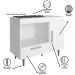 Balcão Para Cooktop 1 Porta 1 Gaveta 105 cm Alec Branco PLN