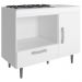 Balcão Para Cooktop 1 Porta 1 Gaveta 105 cm Alec Branco PLN