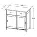 Balcao Aparador Buffet 2 Portas 85 cm BA145 Preto Dtall
