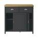 Balcao Aparador Buffet 2 Portas 85 cm BA145 Preto Dtall