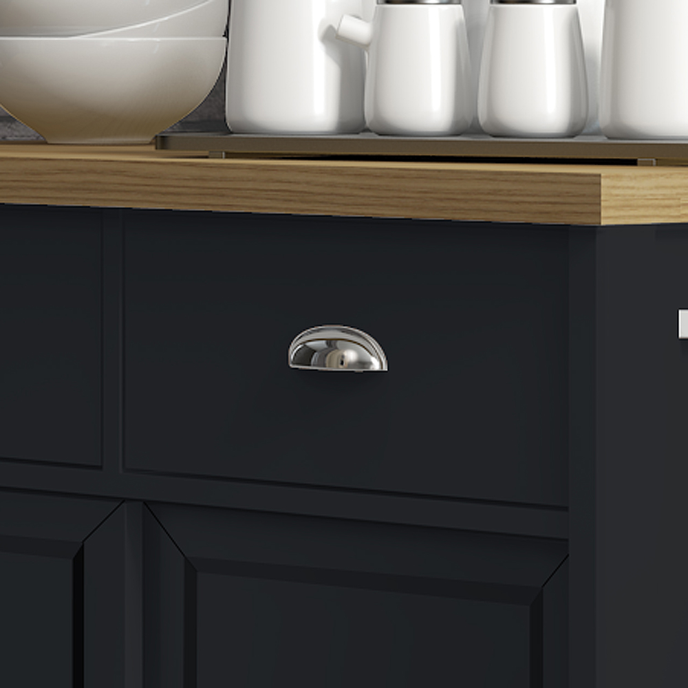 Balcao Aparador Buffet 2 Portas 85 cm BA145 Preto Dtall