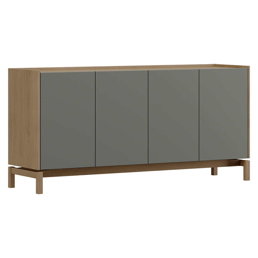 Balcao Buffet 4 Portas 1 Gaveta 165 cm 2155 Oak Ferrolack Milani Store