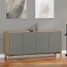 Balcao Buffet 4 Portas 1 Gaveta 165 cm 2155 Oak Ferrolack Milani Store