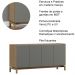 Balcao Buffet 4 Portas 1 Gaveta 165 cm 2155 Oak Ferrolack Milani Store