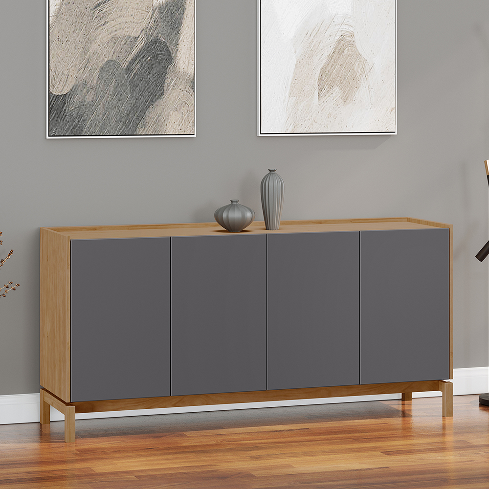 Balcao Buffet 4 Portas 1 Gaveta 165 cm 2155 Tauari Concret Milani Store