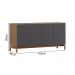 Balcao Buffet 4 Portas 1 Gaveta 165 cm 2155 Tauari Concret Milani Store