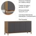 Balcao Buffet 4 Portas 1 Gaveta 165 cm 2155 Tauari Concret Milani Store