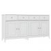 Balcao Buffet 4 Portas 4 Gavetas 154 cm R626 Branco Dtall