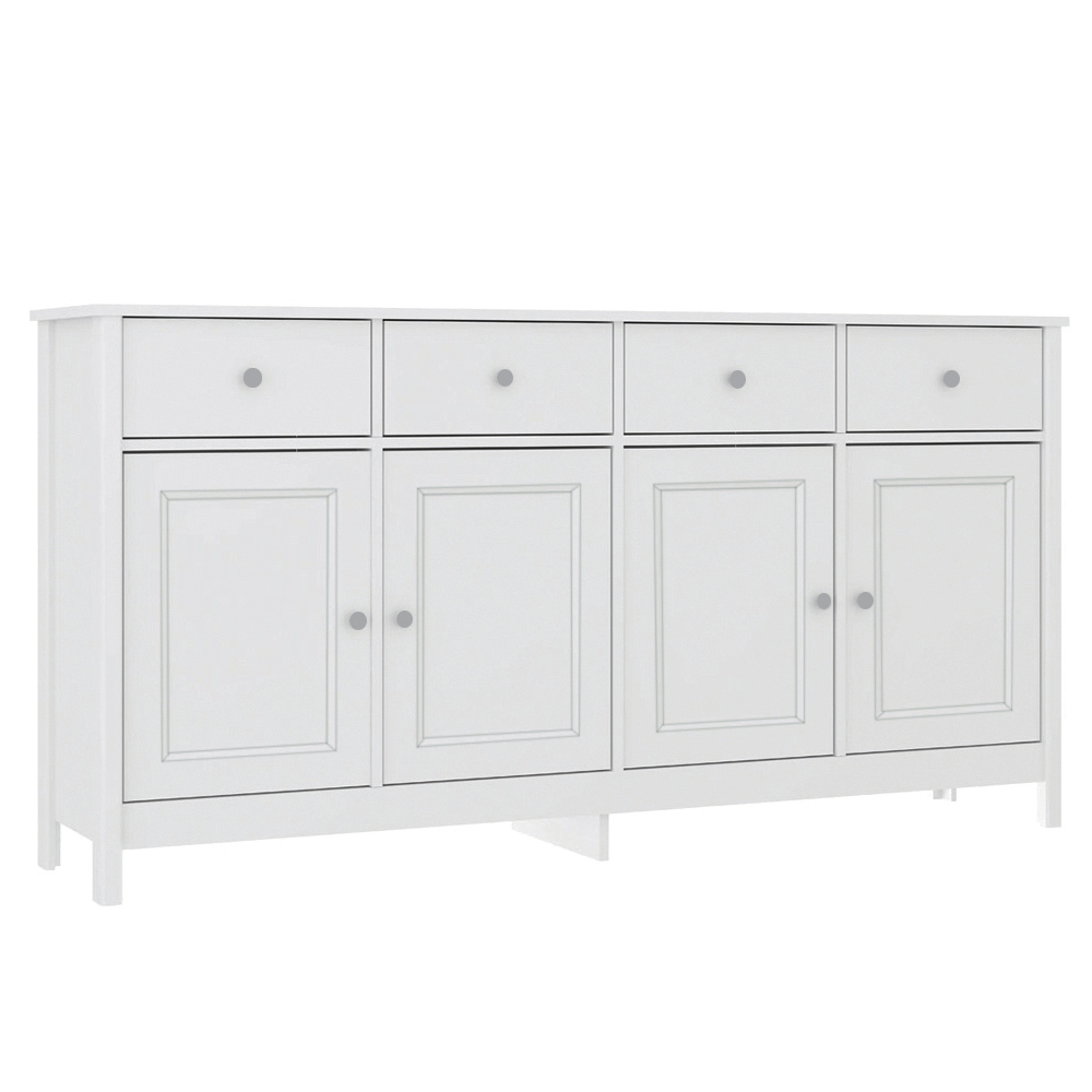 Balcao Buffet 4 Portas 4 Gavetas 154 cm R626 Branco Dtall