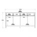 Balcao Buffet 4 Portas 4 Gavetas 154 cm R626 Diamond Dtall