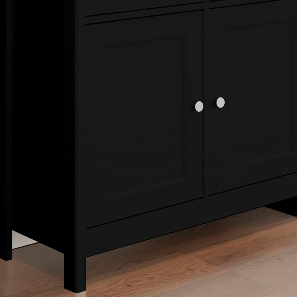 Balcao Buffet 4 Portas 4 Gavetas 154 cm R626 Preto Dtall