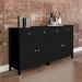 Balcao Buffet 4 Portas 4 Gavetas 154 cm R626 Preto Dtall