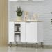 Balcao Canto Reto 98 cm MDP GLOR BGL03 Branco Neve MXM