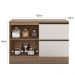 Balcao Com Tampo 120 cm 1P 2G Etti Carvalho Off White PLN