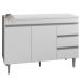 Balcao Com Tampo 120 cm 2 Portas Andreia Branco REAJL