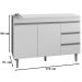 Balcao Com Tampo 120 cm 2 Portas Andreia Branco REAJL