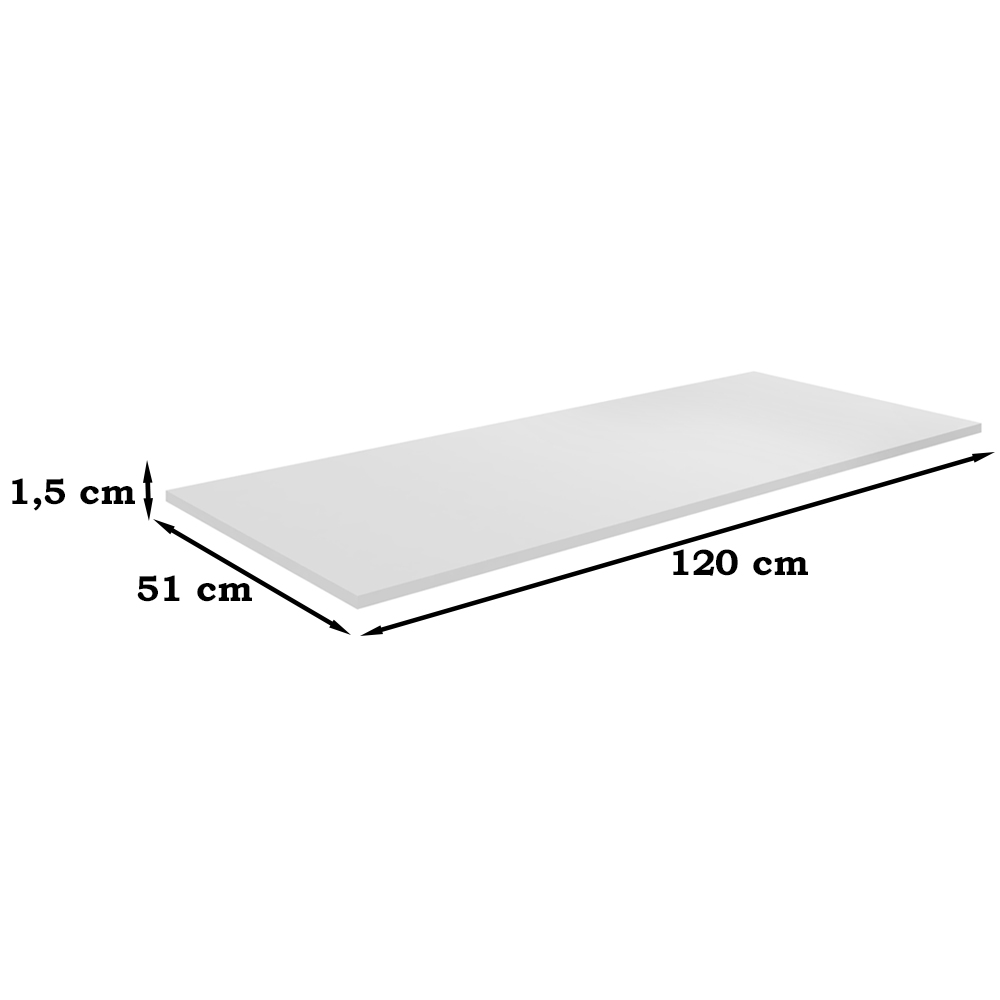 Balcao Com Tampo 120 cm 2 Portas Andreia Branco REAJL