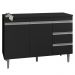 Balcao Com Tampo 120 cm 2 Portas Andreia Preto REAJL
