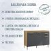 Balcao Com Tampo 120cm 2000310 Atacama Grafite ARMoveis