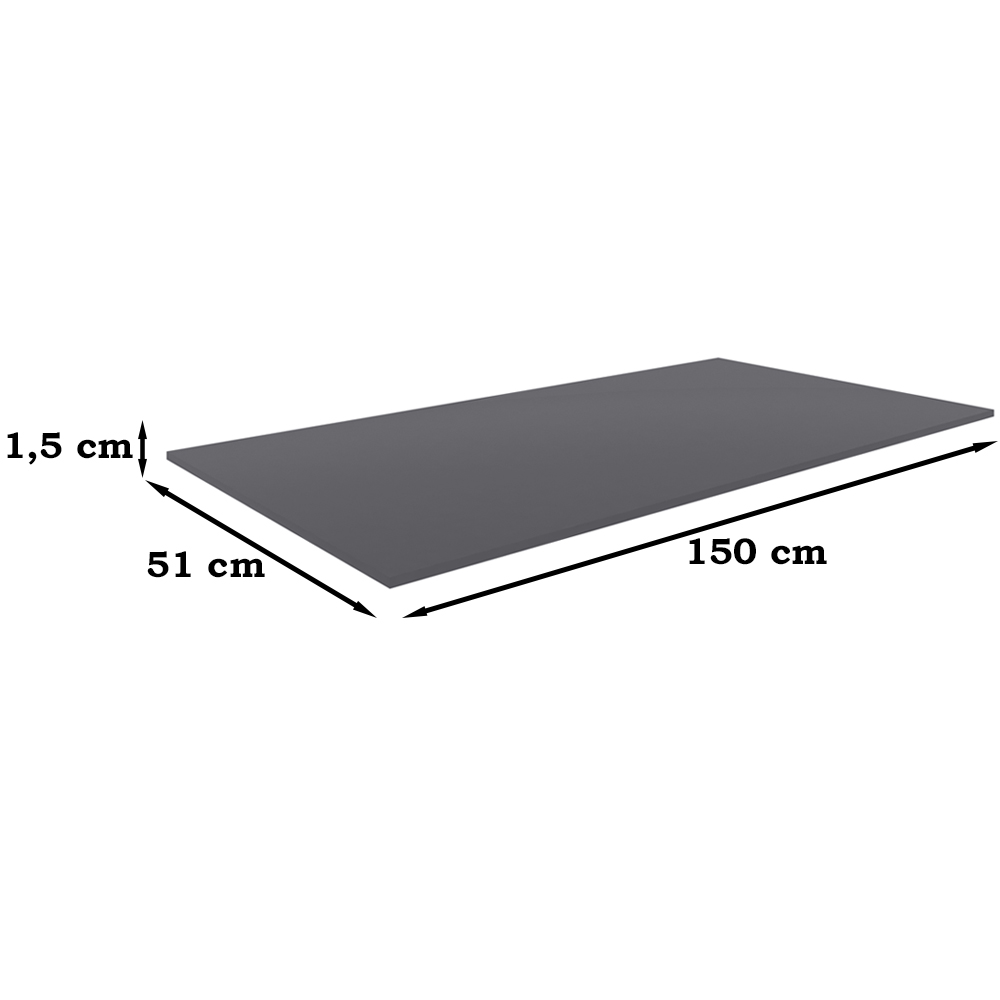 Balcao Com Tampo 150 cm 3 Portas Andreia Cinza REAJL
