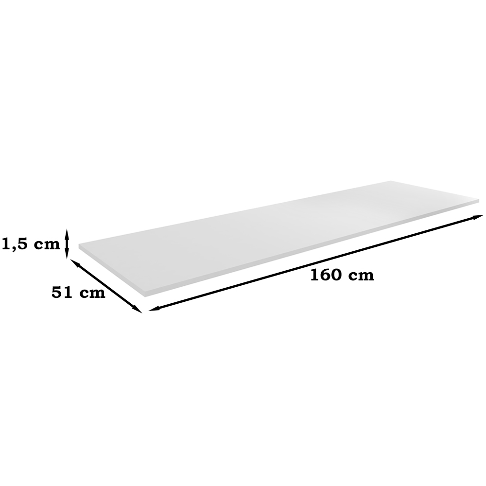 Balcao Com Tampo 160 cm 3 Portas Andreia Branco REAJL