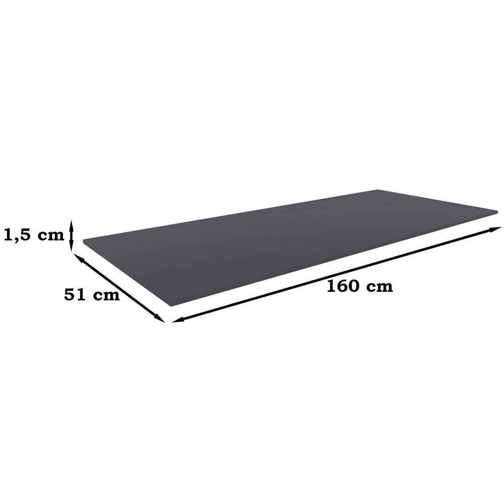 Balcao Com Tampo 160 cm 3 Portas Andreia Cinza REAJL