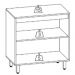 Balcao Com Tampo 2 Portas 80 cm 12639 Raven Freijo Off White PLN