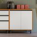 Balcao Com Tampo 2 Portas 80 cm 12639 Raven Freijo Off White PLN