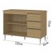 Balcao Com Tampo 3 Pts 2 Gvts 120cm 2010210 Off White Atacama ARMoveis