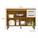 Balcao Com Tampo 3P 2G 120 cm Cria Freijo Off White PLN