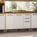 Balcao Com Tampo 3P 2G 120 cm Cria Freijo Off White PLN